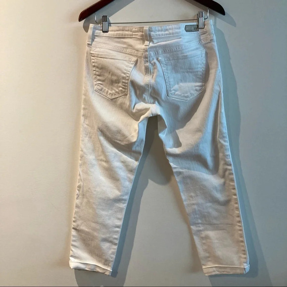 AG Sz 30R The Stilt Cigarette Roll Up White Jeans - Picture 8 of 10